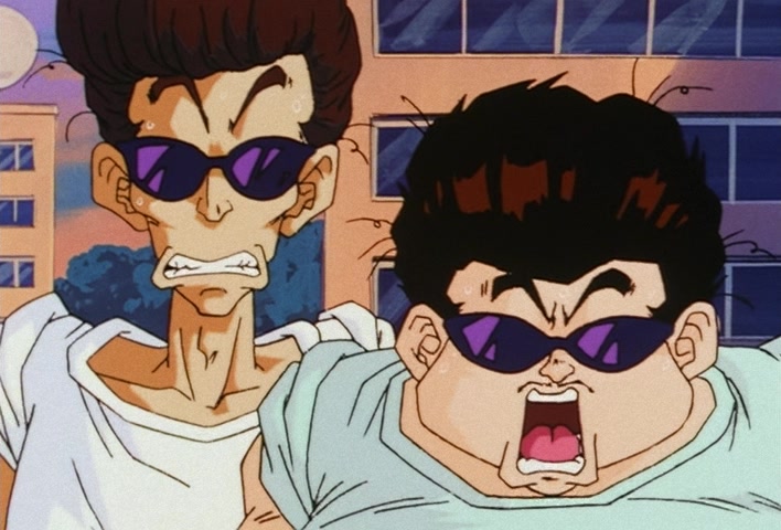 Dragon Ball Z Ep 201: The Champion and Lover of Justice — The Great Saiyaman Appears @ 10:36