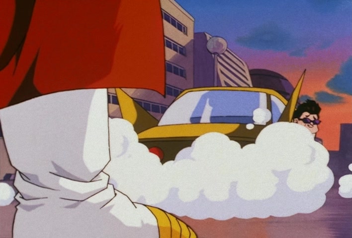 Dragon Ball Z Ep 201: The Champion and Lover of Justice — The Great Saiyaman Appears @ 10:42