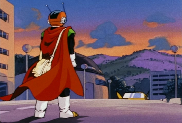 Dragon Ball Z Ep 201: The Champion and Lover of Justice — The Great Saiyaman Appears @ 10:48