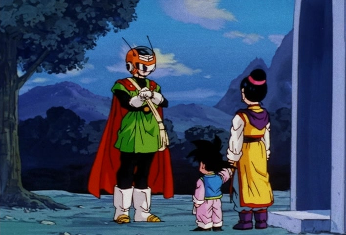 Dragon Ball Z Ep 201: The Champion and Lover of Justice — The Great Saiyaman Appears @ 11:58