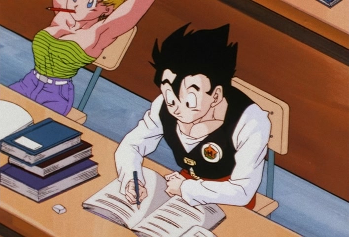Dragon Ball Z Ep 201: The Champion and Lover of Justice — The Great Saiyaman Appears @ 13:49