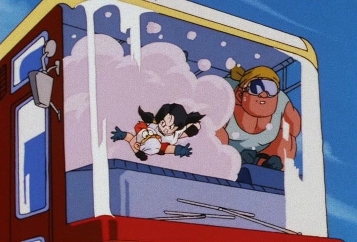 Dragon Ball Z Ep 201: The Champion and Lover of Justice — The Great Saiyaman Appears @ 19:52