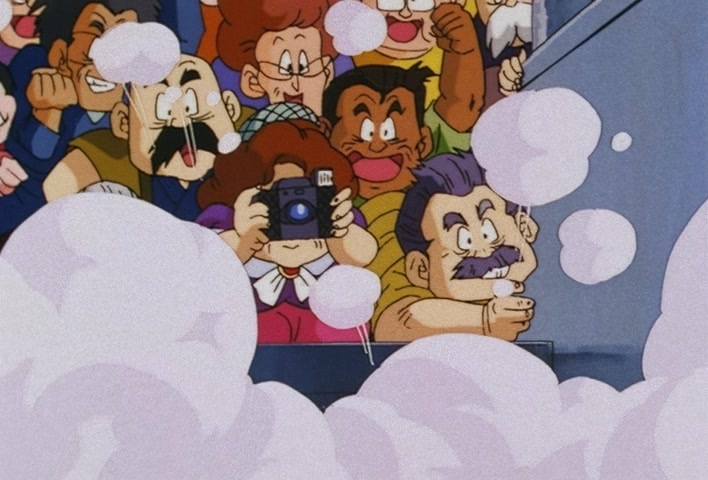 Dragon Ball Z Ep 201: The Champion and Lover of Justice — The Great Saiyaman Appears @ 19:57