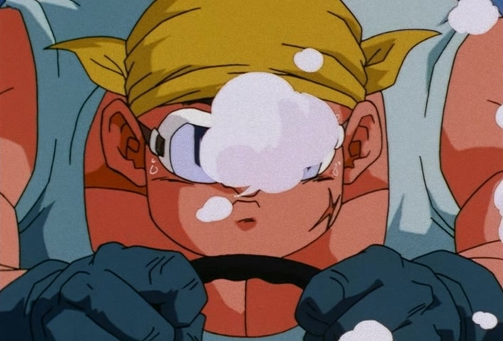 Dragon Ball Z Ep 201: The Champion and Lover of Justice — The Great Saiyaman Appears @ 20:03
