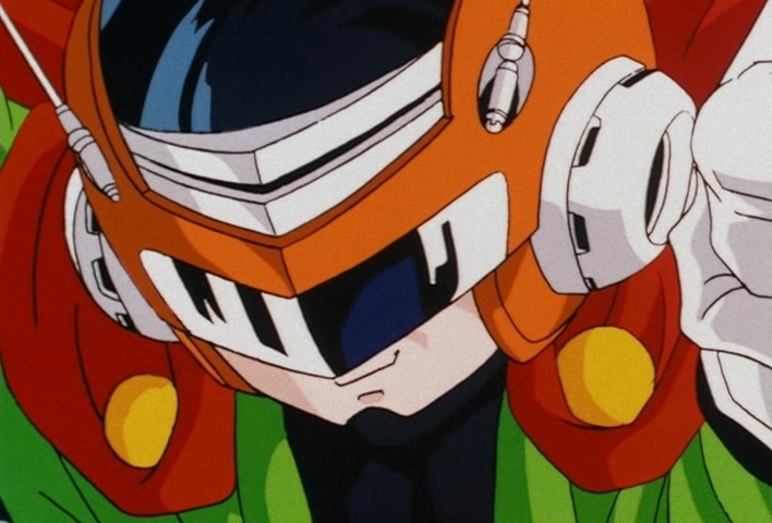 Dragon Ball Z Ep 201: The Champion and Lover of Justice — The Great Saiyaman Appears @ 22:29