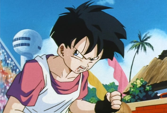 Dragon Ball Z Ep 217: A Tragic Videl!! Are You Coming Out, Angry Super Gohan? @ 02:34