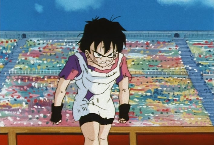Dragon Ball Z Ep 217: A Tragic Videl!! Are You Coming Out, Angry Super Gohan? @ 10:55