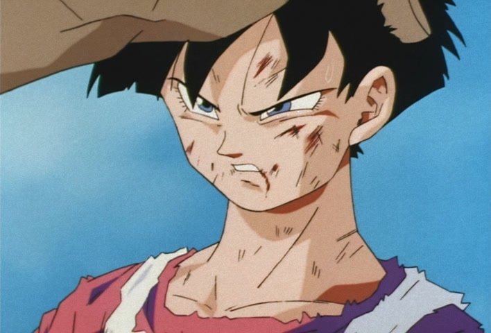 Dragon Ball Z Ep 217: A Tragic Videl!! Are You Coming Out, Angry Super Gohan? @ 13:02