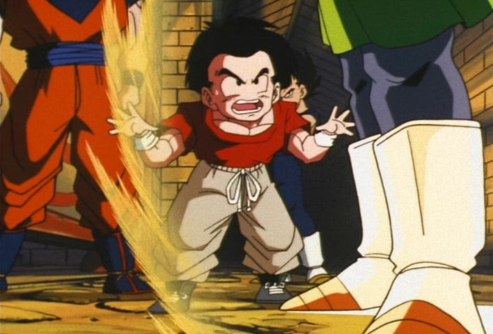 Dragon Ball Z Ep 217: A Tragic Videl!! Are You Coming Out, Angry Super Gohan? @ 17:09