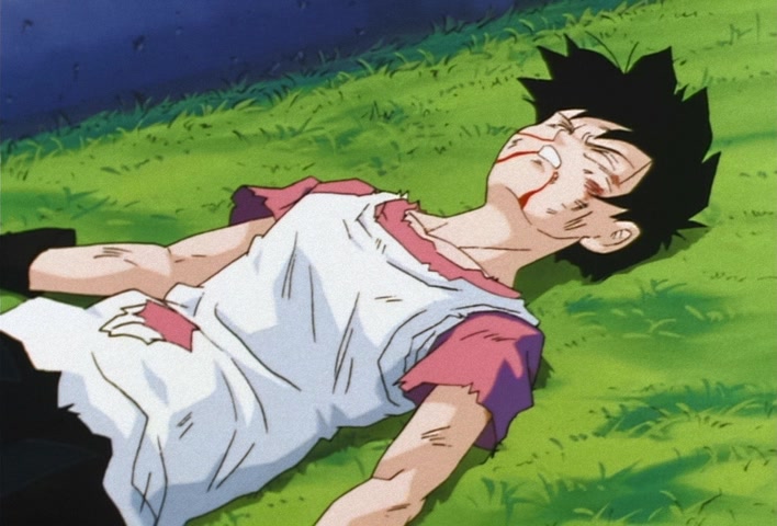 Dragon Ball Z Ep 217: A Tragic Videl!! Are You Coming Out, Angry Super Gohan? @ 17:53