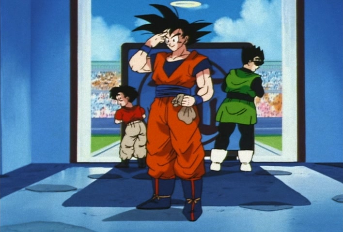Dragon Ball Z Ep 218: Exposed!! The Saiyaman is Son Gohan @ 12:17