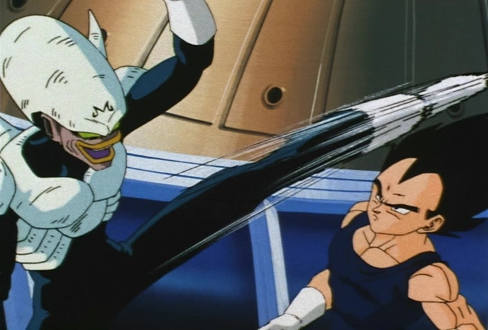 Dragon Ball Z Ep 222: Don't Toy With Me!! Vegeta Breaks Through the First Fight in a Fury @ 04:48