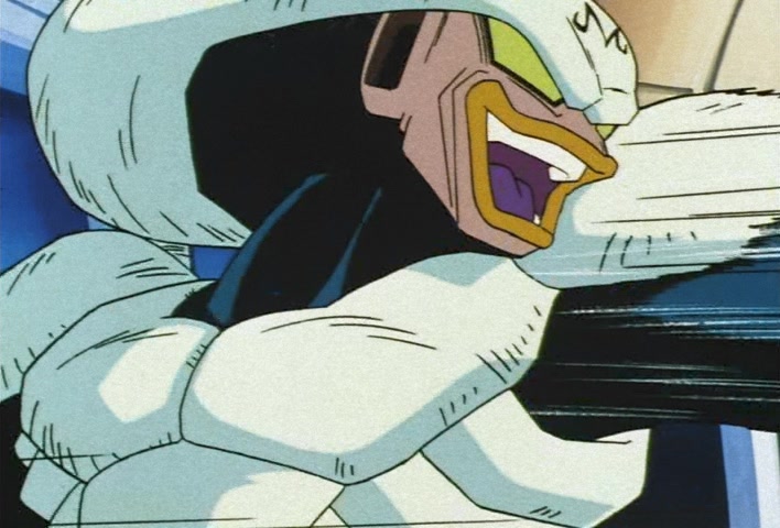 Dragon Ball Z Ep 222: Don't Toy With Me!! Vegeta Breaks Through the First Fight in a Fury @ 04:55