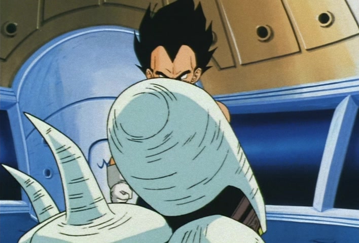 Dragon Ball Z Ep 222: Don't Toy With Me!! Vegeta Breaks Through the First Fight in a Fury @ 05:52