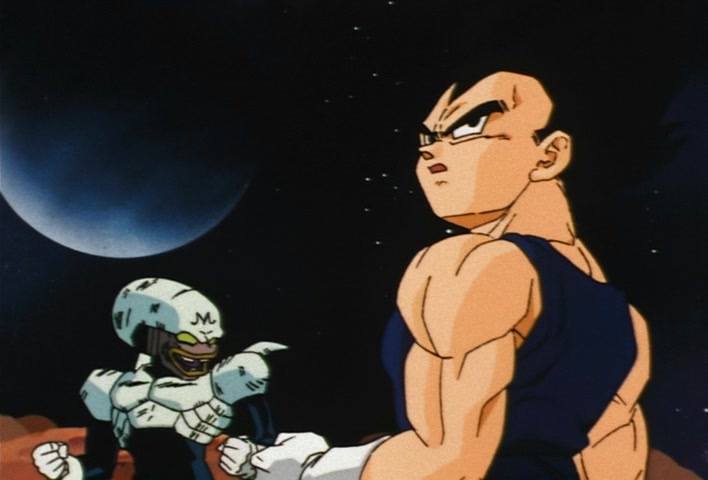 Dragon Ball Z Ep 222: Don't Toy With Me!! Vegeta Breaks Through the First Fight in a Fury @ 07:59