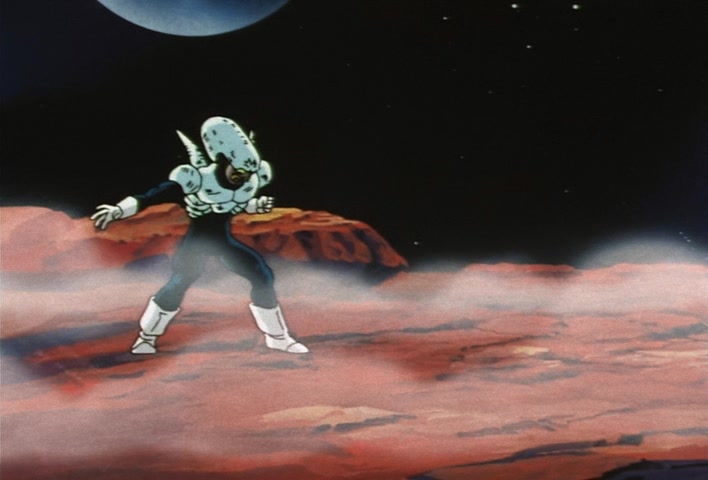 Dragon Ball Z Ep 222: Don't Toy With Me!! Vegeta Breaks Through the First Fight in a Fury @ 08:50