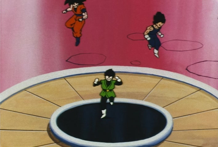 Dragon Ball Z Ep 222: Don't Toy With Me!! Vegeta Breaks Through the First Fight in a Fury @ 10:38