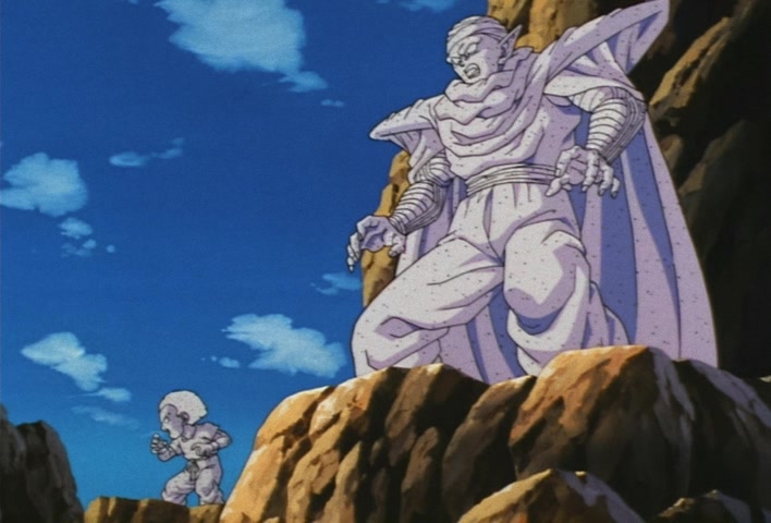 Dragon Ball Z Ep 222: Don't Toy With Me!! Vegeta Breaks Through the First Fight in a Fury @ 17:26