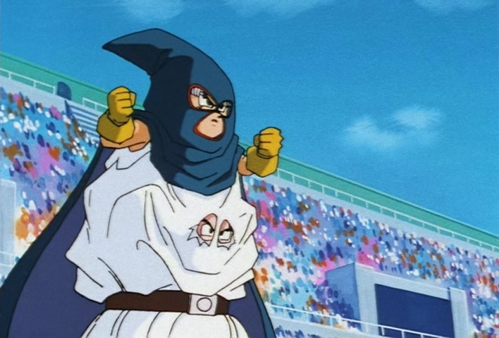 Dragon Ball Z Ep 224: A Great Miscalculation!! Satan vs Three Super Warriors?! @ 18:25