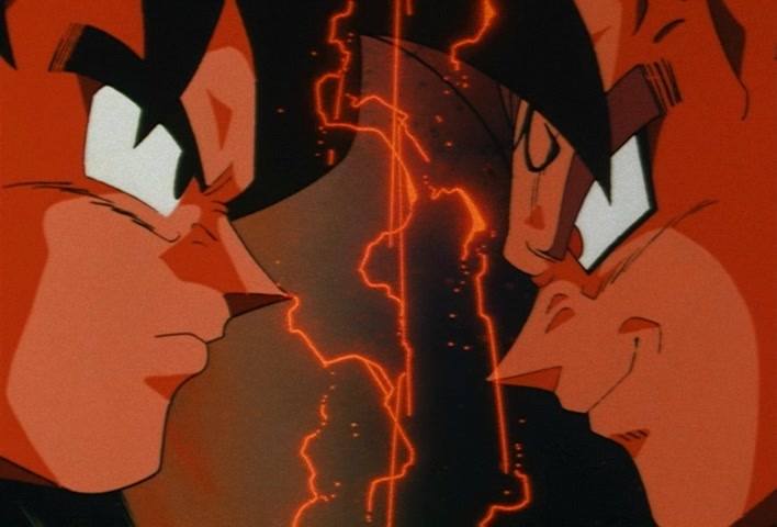 Dragon Ball Z Ep 229: A Super Confrontation of Destiny!! The Clash of Goku vs Vegeta @ 03:29