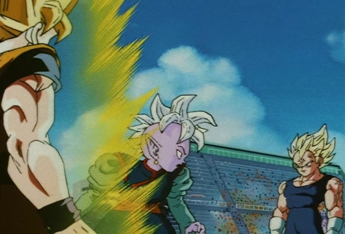 Dragon Ball Z Ep 229: A Super Confrontation of Destiny!! The Clash of Goku vs Vegeta @ 10:03