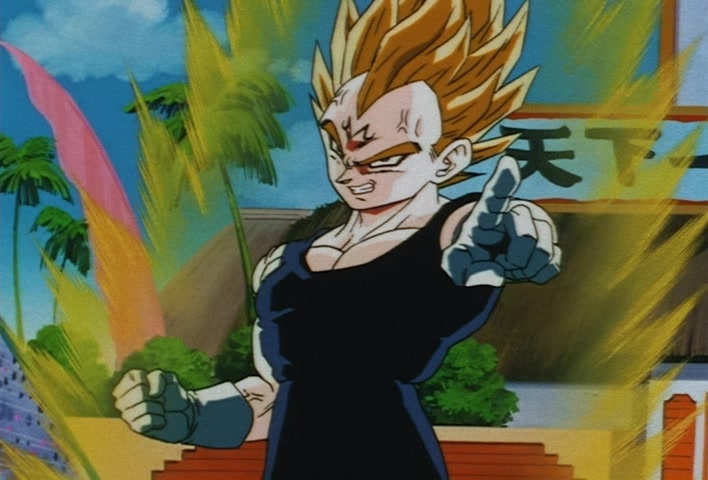 Dragon Ball Z Ep 229: A Super Confrontation of Destiny!! The Clash of Goku vs Vegeta @ 11:00
