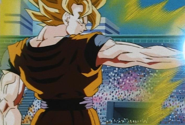Dragon Ball Z Ep 229: A Super Confrontation of Destiny!! The Clash of Goku vs Vegeta @ 14:00