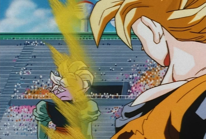 Dragon Ball Z Ep 229: A Super Confrontation of Destiny!! The Clash of Goku vs Vegeta @ 14:33