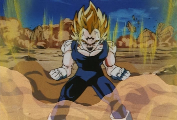 Dragon Ball Z Ep 229: A Super Confrontation of Destiny!! The Clash of Goku vs Vegeta @ 18:39