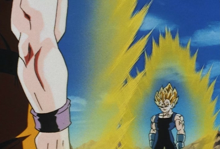 Dragon Ball Z Ep 229: A Super Confrontation of Destiny!! The Clash of Goku vs Vegeta @ 21:01