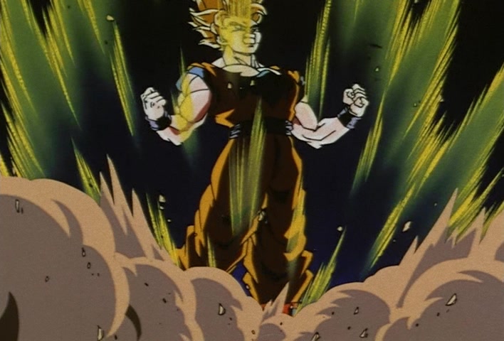 Dragon Ball Z Ep 229: A Super Confrontation of Destiny!! The Clash of Goku vs Vegeta @ 21:34