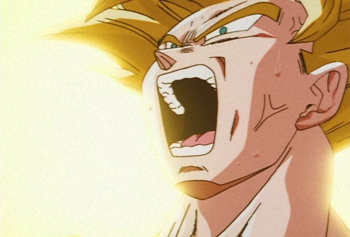 Dragon Ball Z Ep 245: An Astounding, Great Transformation!! Super Saiyan 3 @ 10:36
