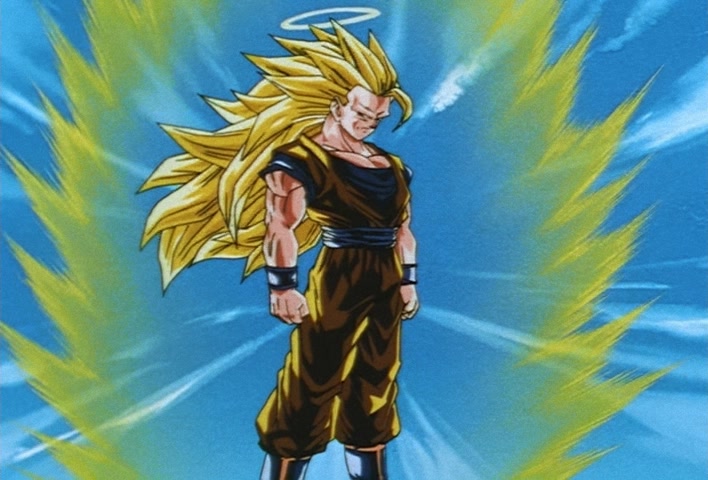 Dragon Ball Z Ep 247: Absurdly Awful Looking?! The Special Training Transformation Pose @ 01:54