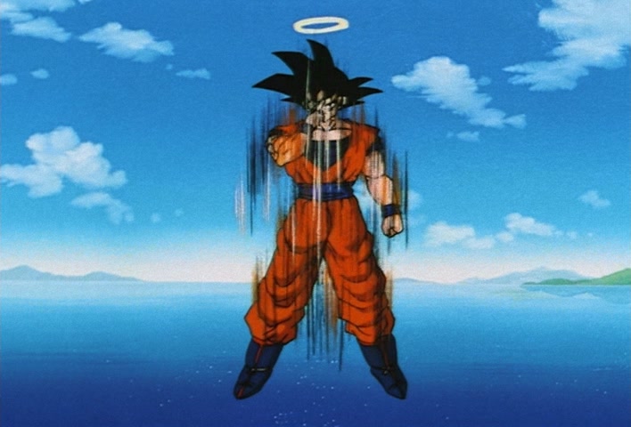 Dragon Ball Z Ep 247: Absurdly Awful Looking?! The Special Training Transformation Pose @ 03:06