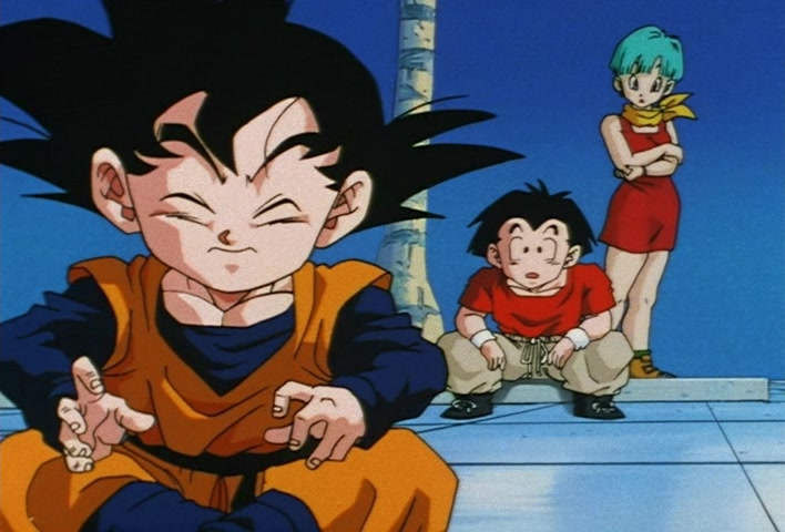 Dragon Ball Z Ep 247: Absurdly Awful Looking?! The Special Training Transformation Pose @ 04:53
