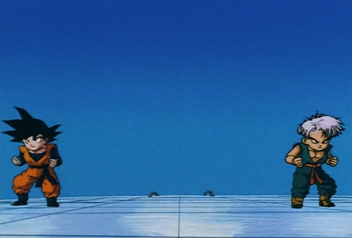 Dragon Ball Z Ep 251: The Birth of a Superhuman Warrior!! His Name is Gotenks @ 04:54