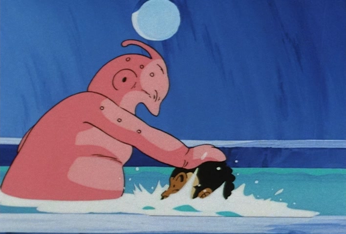 Dragon Ball Z Ep 254: Run Away, Satan!! An Angry Majin Boo Emerges @ 13:54