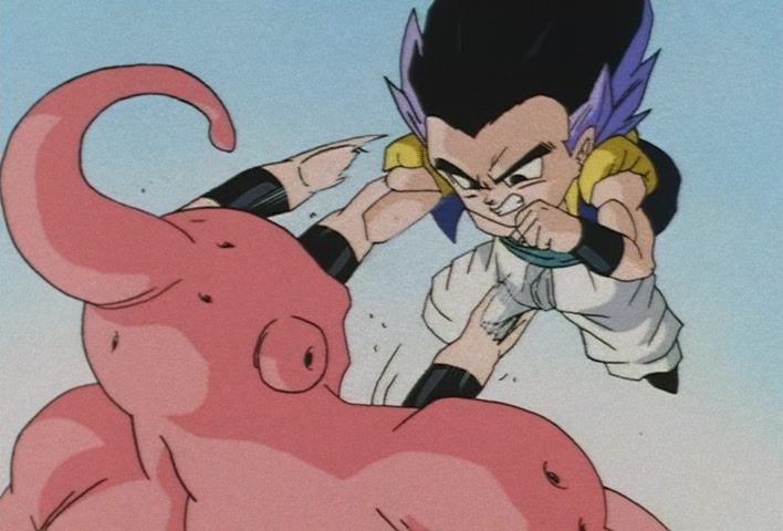 Dragon Ball Z Ep 258: I'm Going Like I Mean It!! A Wide-Open Super Gotenks @ 02:45