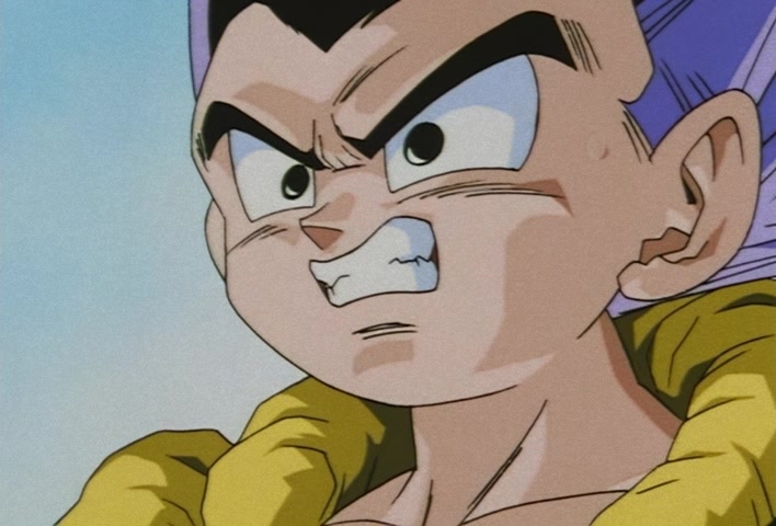 Dragon Ball Z Ep 258: I'm Going Like I Mean It!! A Wide-Open Super Gotenks @ 02:55