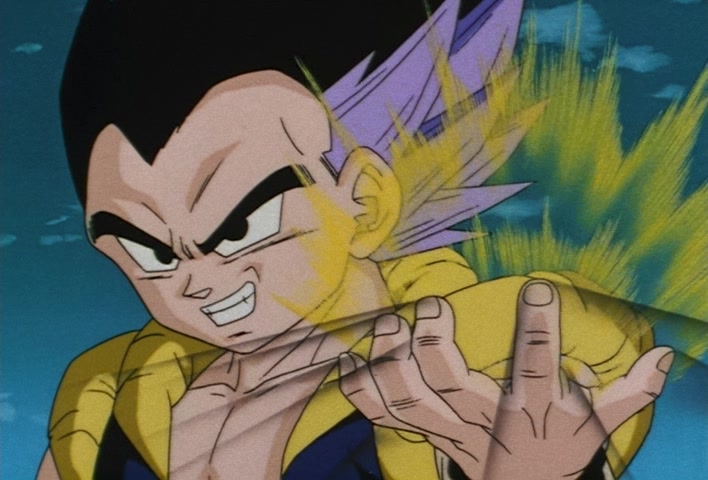 Dragon Ball Z Ep 258: I'm Going Like I Mean It!! A Wide-Open Super Gotenks @ 12:02