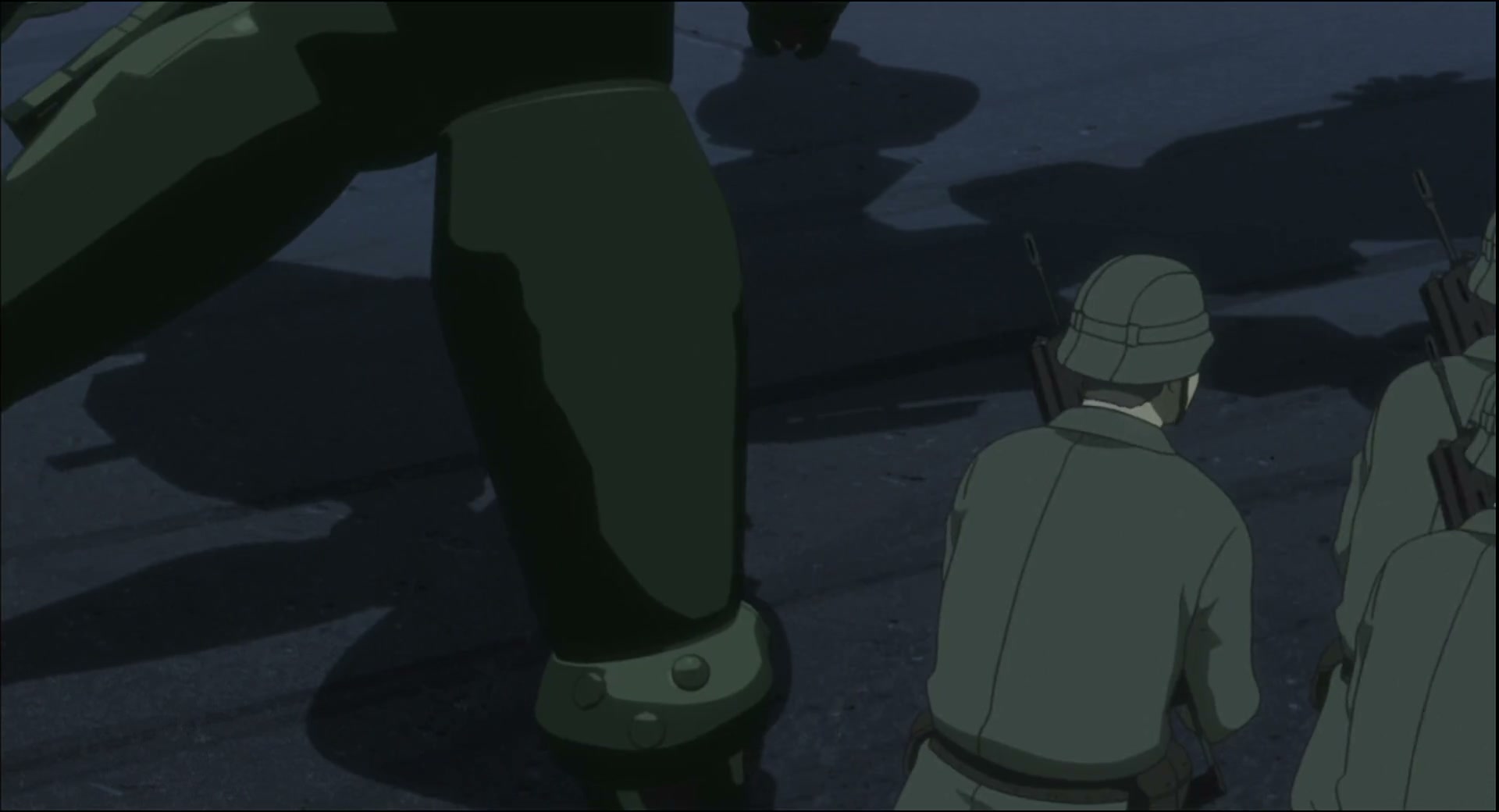 Ghost in the Shell: Stand Alone Complex Ep 50: IN: Aerial Bombing of Dejima - NUCLEAR POWER @ 00:01:56