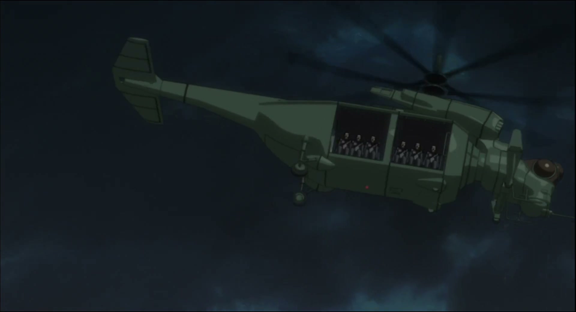 Ghost in the Shell: Stand Alone Complex Ep 50: IN: Aerial Bombing of Dejima - NUCLEAR POWER @ 00:07:34