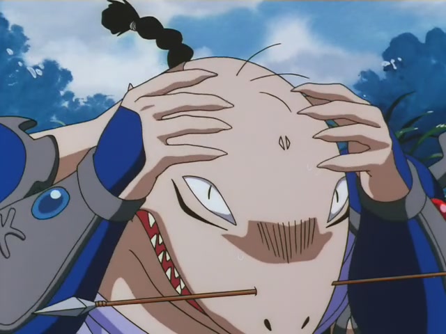 Inuyasha Ep 10: Phantom Showdown The Thunder Brothers vs Tetsusaiga @ 00:01:34