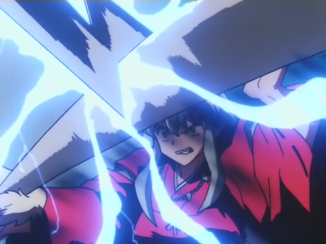 Inuyasha Ep 10: Phantom Showdown The Thunder Brothers vs Tetsusaiga @ 00:02:04