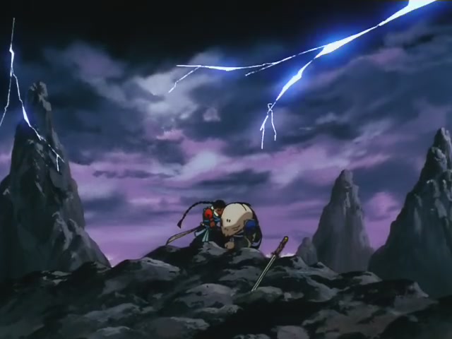 Inuyasha Ep 10: Phantom Showdown The Thunder Brothers vs Tetsusaiga @ 00:10:36
