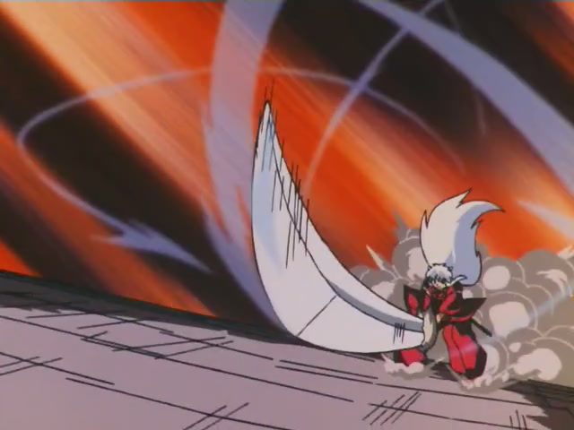 Inuyasha Ep 94: Inuyasha's Backslash Wave @ 00:17:21