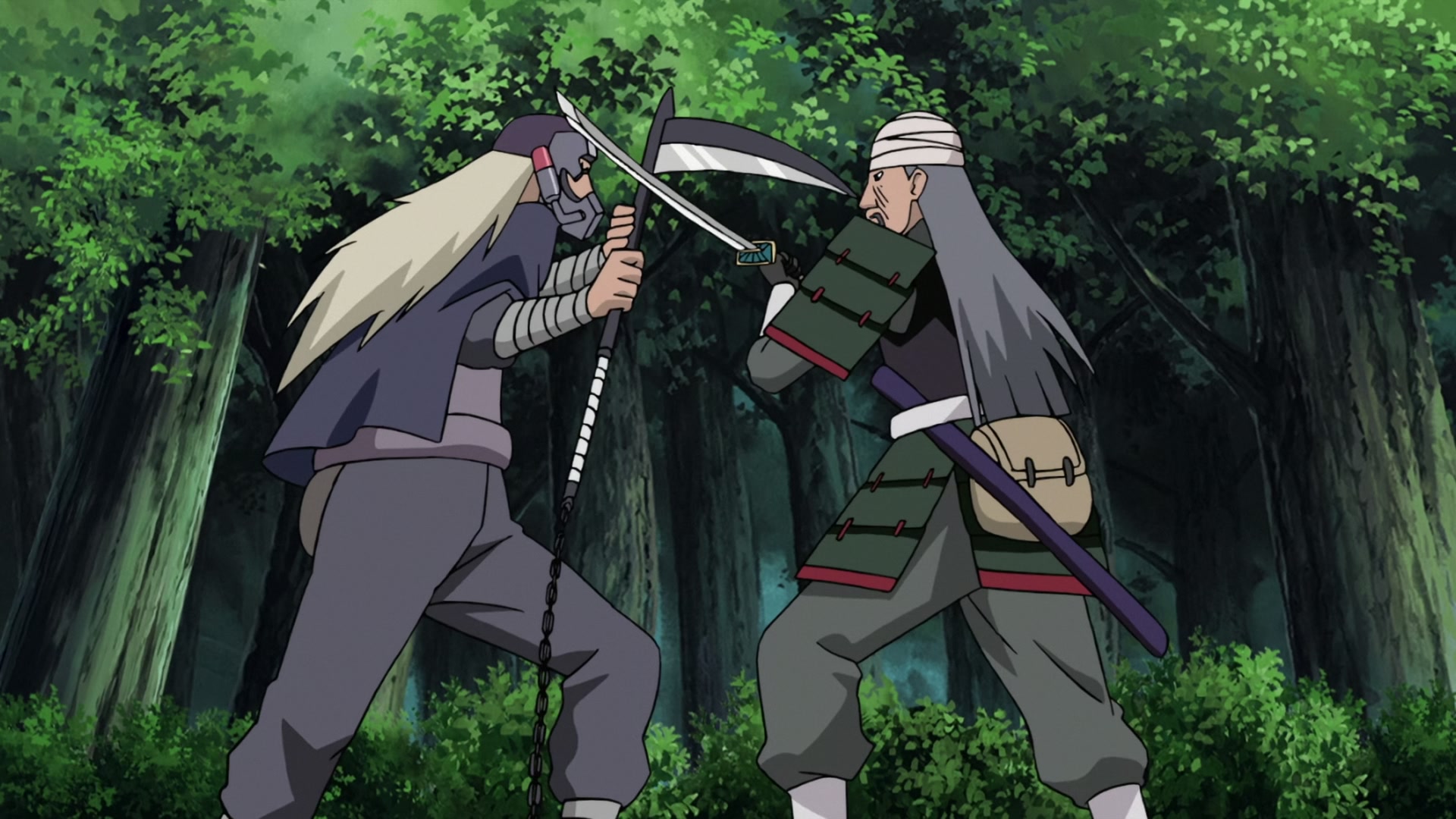 Naruto: Shippuden Ep 272: Mifune vs. Hanzo @ 00:10:23