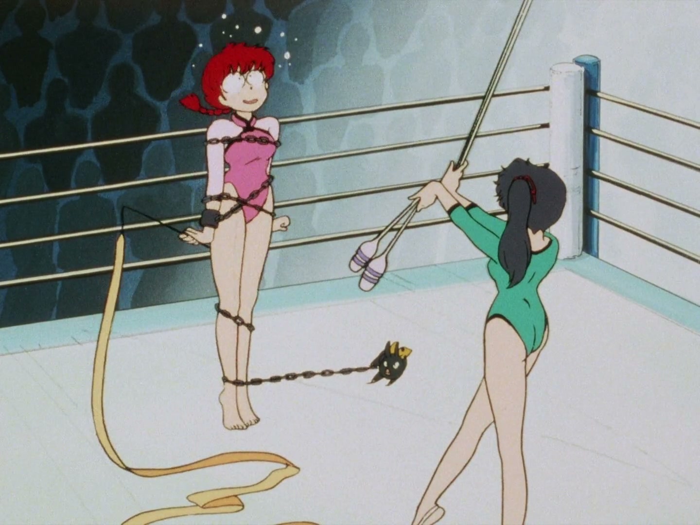 Ranma ½ Ep 13: A Tear in a Girl-Delinquent's Eye? The End of the Martial Arts Rhythmic Gymnastics Challenge! @ 00:03:09