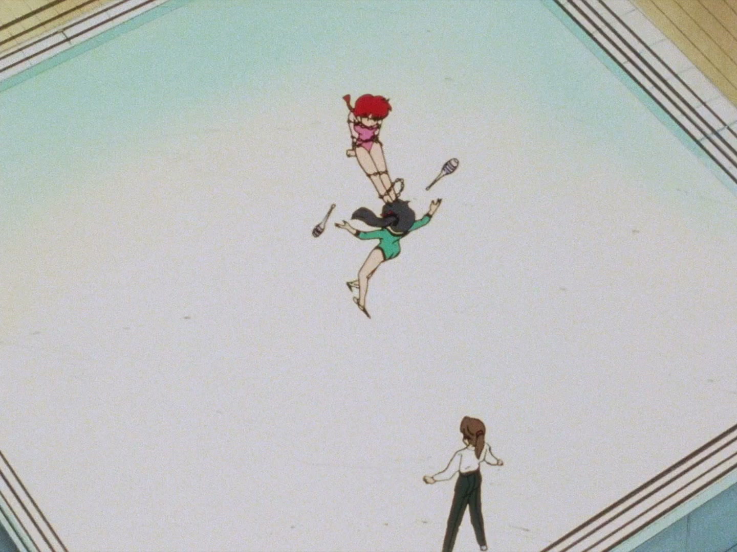Ranma ½ Ep 13: A Tear in a Girl-Delinquent's Eye? The End of the Martial Arts Rhythmic Gymnastics Challenge! @ 00:04:07