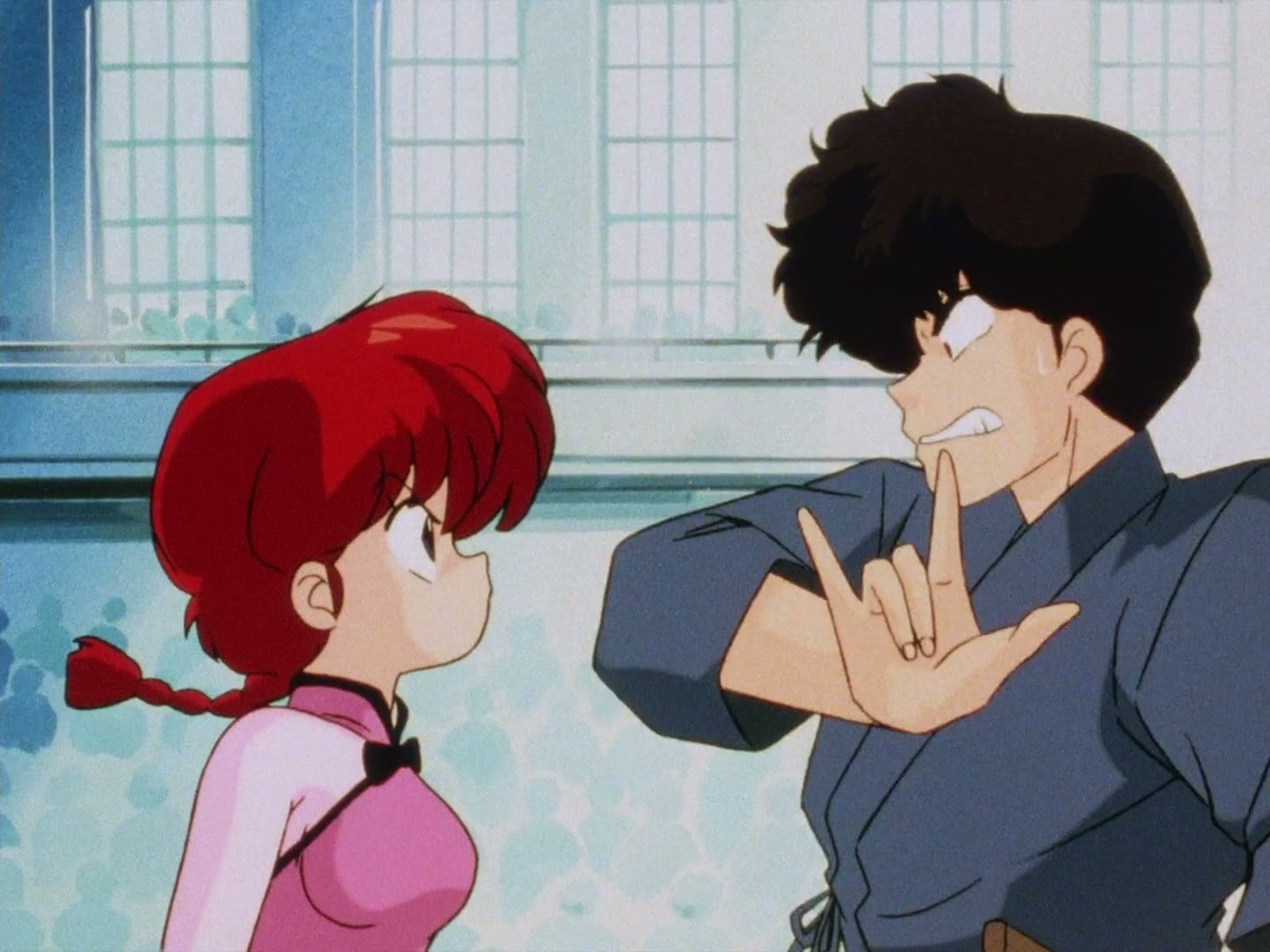 Ranma ½ Ep 13: A Tear in a Girl-Delinquent's Eye? The End of the Martial Arts Rhythmic Gymnastics Challenge! @ 00:05:21